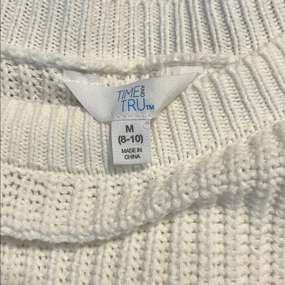 Time and Tru Off White Knit Sweater - Picture 2 of 6